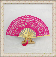 Bamboo Based Craft Fan By Hand Embroidery