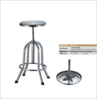 revolving stainless steel four-foot round stool