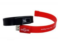 #3602  Wrist band bracelet wearable usb flash drive stick with customer logos For promotion