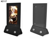 #2117 Automatically display advertise desktop table LCD power bank with 4 USB out port, 13000mAh