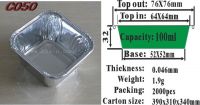 Disposable food aluminum foil box disposable aluminum foil fast food packaging box price