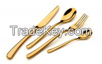 New product PVD gold cutlery stainless steel cutlery set