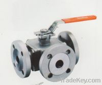 Sell three-way flange ball valves
