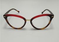 Women Italy European Cat Style Optical frames eyeglasses Acetate Metal Red