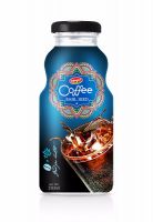 Glass bottle  Coffee with Fruit Juice Basil seed
