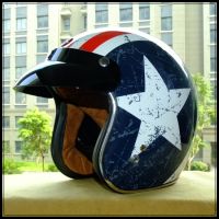 Motorcycle Cafe Racer Helmets Vintage Helmets Captain America Full Face Helmets TORC T50 HELMET