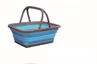 square collapsible portable camping bucket with handle