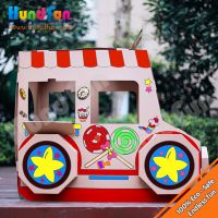 100% Eco Cardboard Kids Color in House Candy Van
