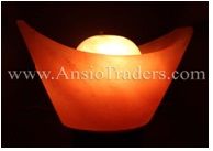 Fancy Boat Shape Salt Lamp - 5"x5"x8"