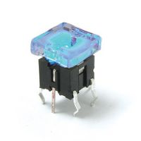7.5x7.5mm sqaure illuminated tactile switches, LED tact switches