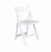 Commercial indoor or outdoor plastic resin vinyl stackable foldable wedding chairs with Slatted Seat