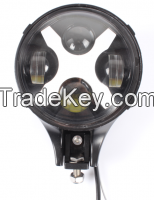 New design 60W jeeps led headlight 6 inch headlight with halo ring