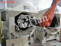 drum sander with robot for investment casting line