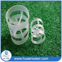 Plastic pall ring for distillation tower filling