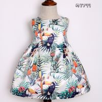 Latest sleeveless kid floral dress normal frock designs