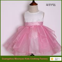 Fashion girls puffy dresses for kids fancy pink puffy tulle skirt