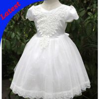 Free sample lace ruffle kids princess dress baby princess dress