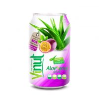 Cans Fresh Aloe vera drink with Passion fruit Juice 330ml (Pack of 24)