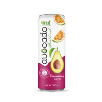 320ml Canned Avocado fruit Juice drink with Passion fruit juice