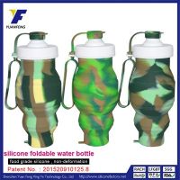 530ml cheap silicone folding outdoor sports bottle cup custom logo