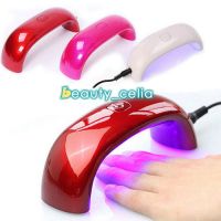 9W UV LED Lamp Nail Dryer Timer Light Curing UV Gel Soak Off Polish Art Tips