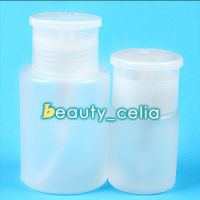 2 X Pump Dispenser Bottle Nail Art Makeup Alcohol Cleanser Liquid Acrylic Polish