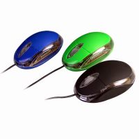 Mini USB Blue Wired Mouse for Laptop with LED Light