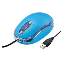 Minnie USB Blue Wired Mouse for Laptop with LED Light