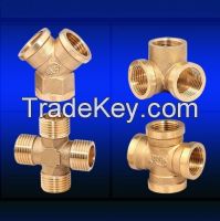 brass female tee  water pipe Accessories