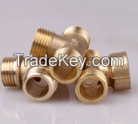 brass female tee  water pipe Accessories