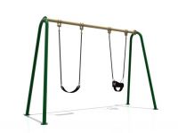 Popular Outdoor Playground Physical Game Double Swings for Children WD-040107