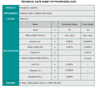 Phosphoric Acid(PA) Cas 7664-38-2