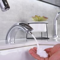 Faucet type automatic foam induction soap feeder