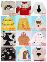 Girls Kids Knit Sweaters Pullover Colours Balls Sweater Knitted Pullover With Buttons Jumper Sweaters Children Cotton Sweaters For 1-6 Years