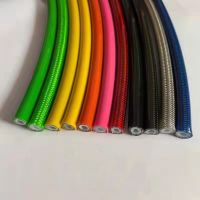 1/8" an3 nylon or ptfe lined stainless steel braided racing speed brake oil hose for motorbike motorcycles