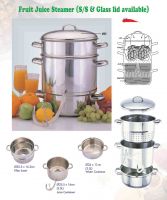 Sell stainless steel fruit juice steamer(s/s & glass lid)