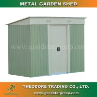 Good Star Group Metal Garden Shed Pent Roof 4x6ft outdoor backyard storage shed kits a-frame roof shed gable shed portable steel building