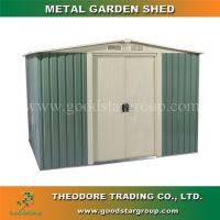 Good Star Group Metal Garden Shed Apex Roof 10x8 ft Outdoor Storage Shed Kits Portable Steel Backyard Building