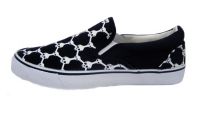 Sell 12 Pairs / Pack Slip-On with Double Gores Navy/White New Style