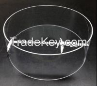 large diameter clear quartz glass tube