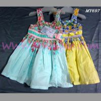 Fancy kids dress gown floral two-tone cocktail dresses for girls