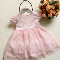 Luxury satin korean kids dress designs 1 year old dress online for little girls