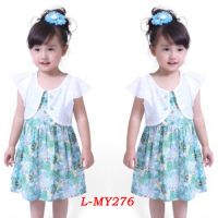 Latest casual dress designs little girls knee length party dresses with cape
