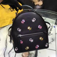 Newest fashion luxury leather with flower backpack