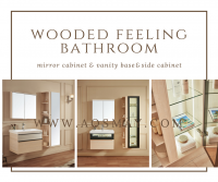 wooden cabinet for bathroom with mirror or mirror cabinet from factory in China