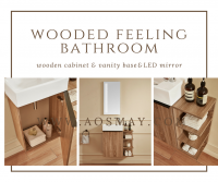 Single Bathroom Vanity Plywood Cabinet Side Shelves Plywood Cabinet Factory: ASM-PV008