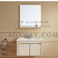 White Vanity Set Aluminum Storage Cabinet Wall Mounted with Two doors: ASM-AV001