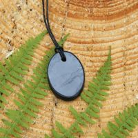 Shungite pendant "Cut Oval"