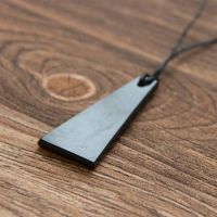 Shungite pendant "Drop Trapeze"