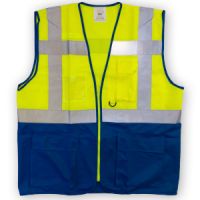 TAHA SAFETY REFELCTIVE JACKET 2 COL 4 LINE CLOTH